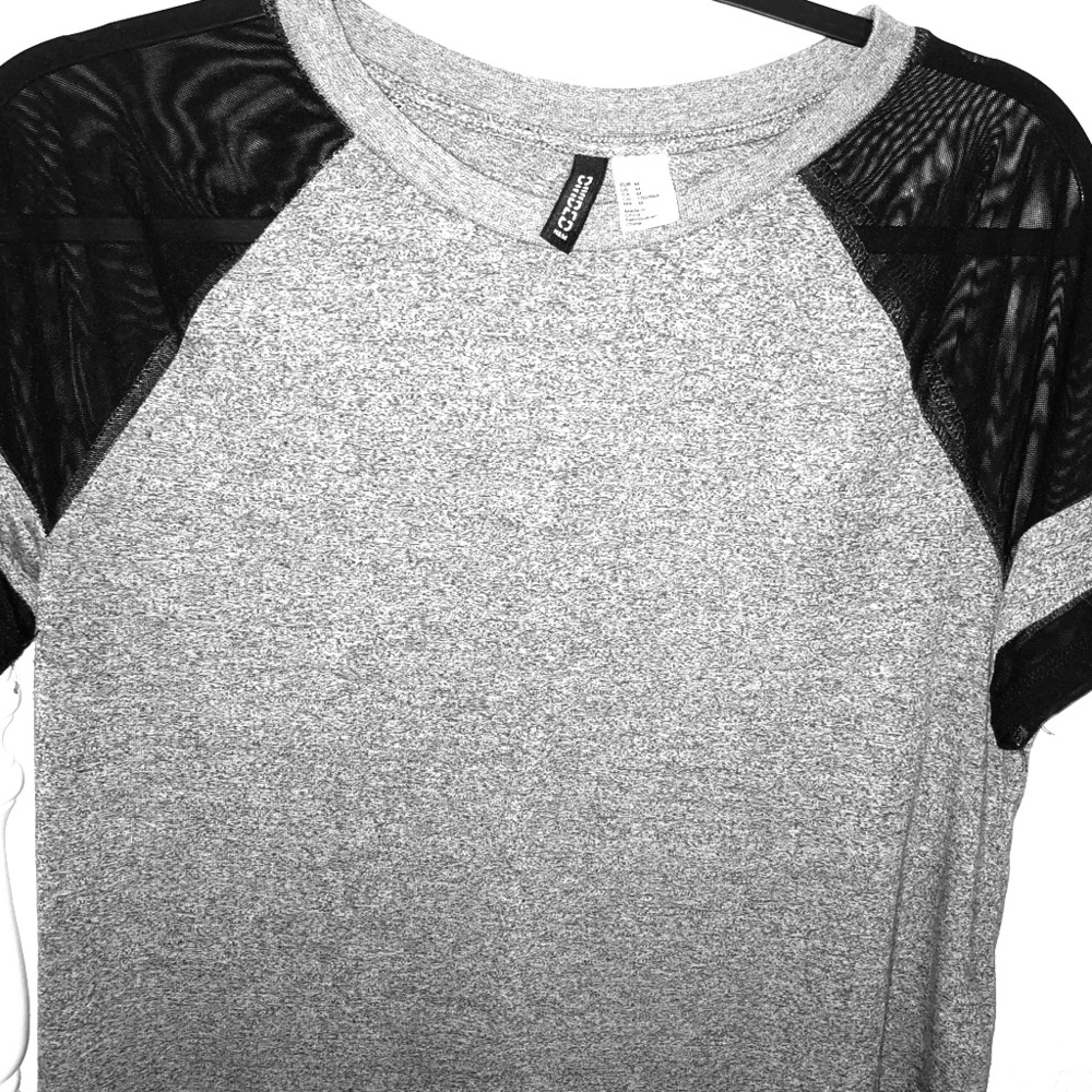 Baseball T-shirt with mesh sleeves
